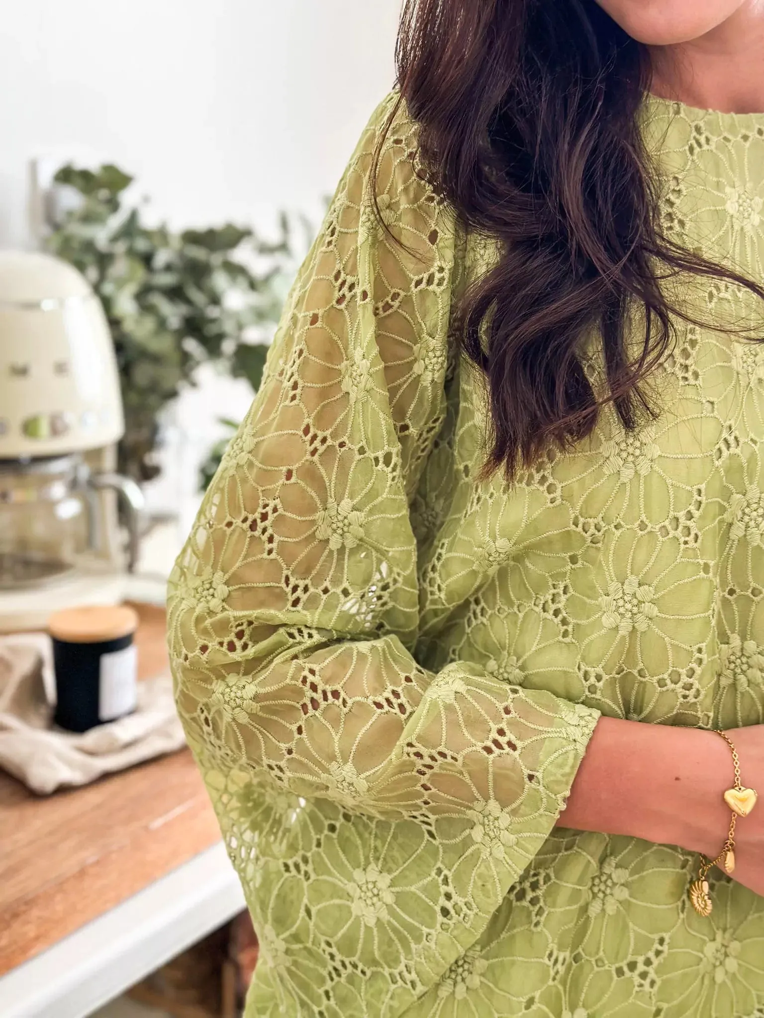 Madelyn Green Embroidered Co Ord Set