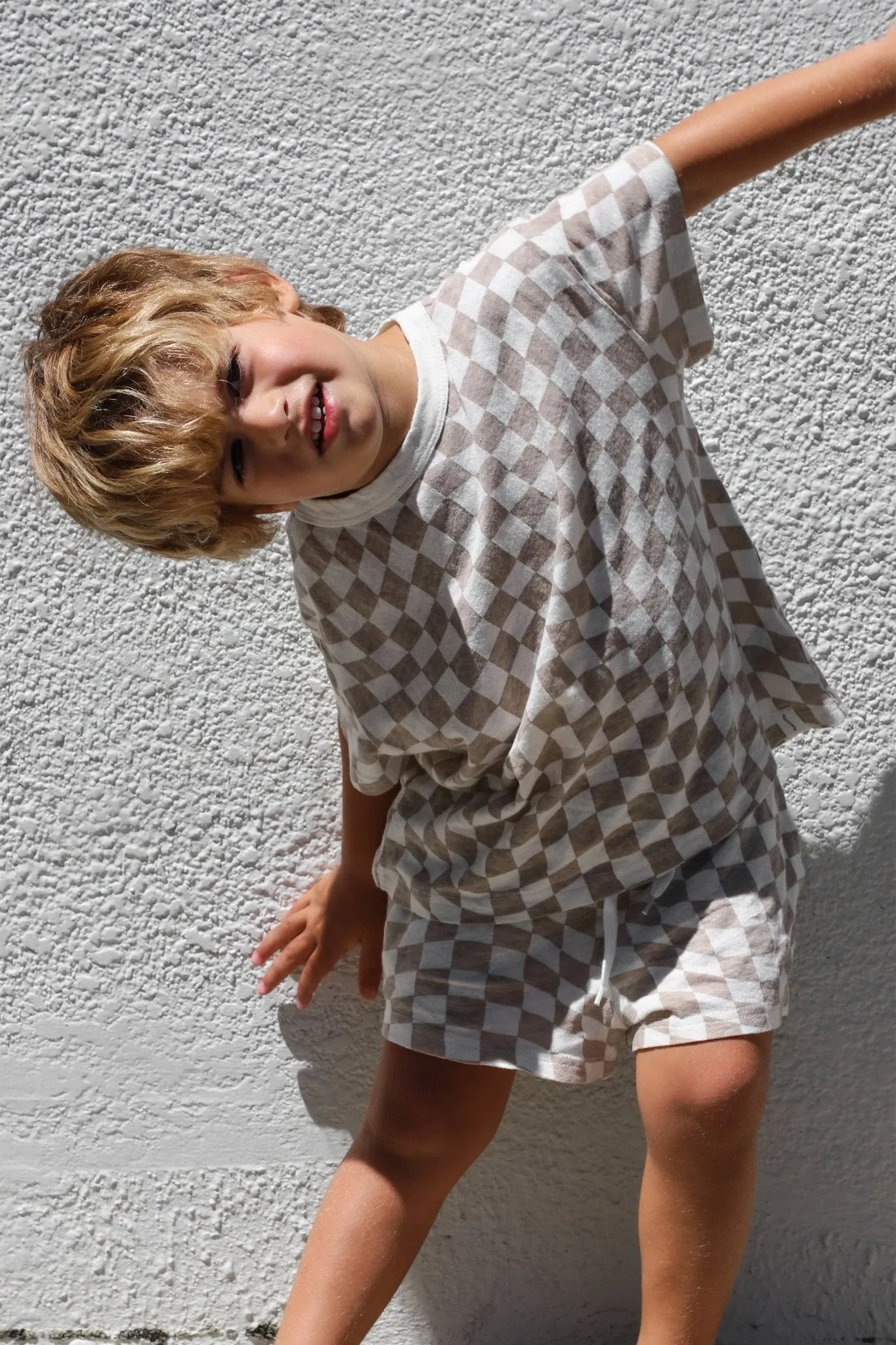 Mini Checkered Short (Sand Check)