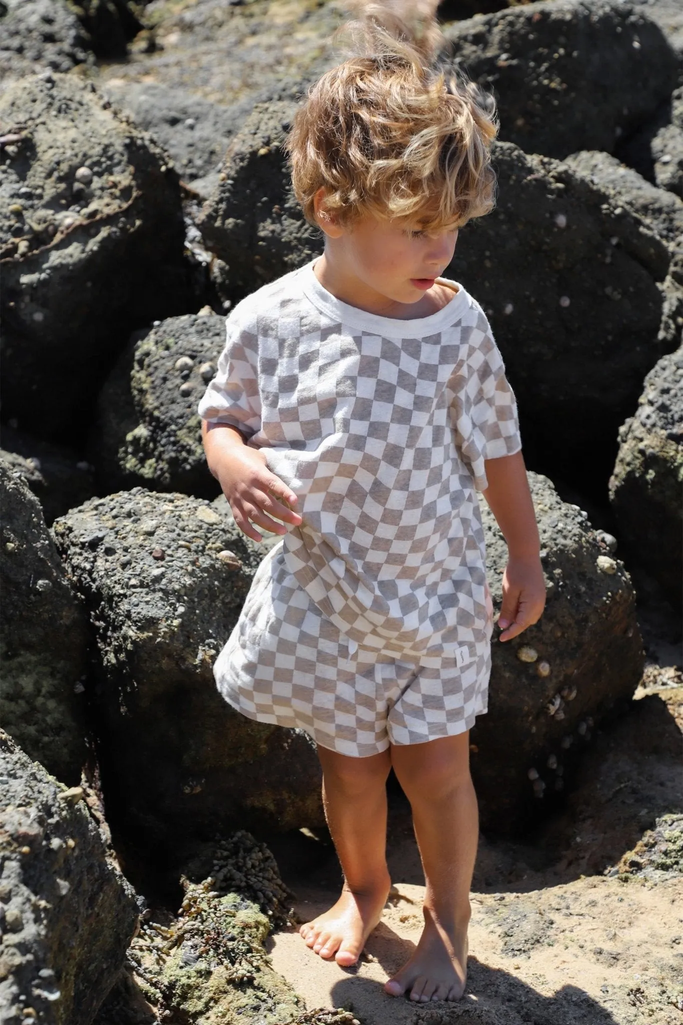 Mini Checkered Short (Sand Check)