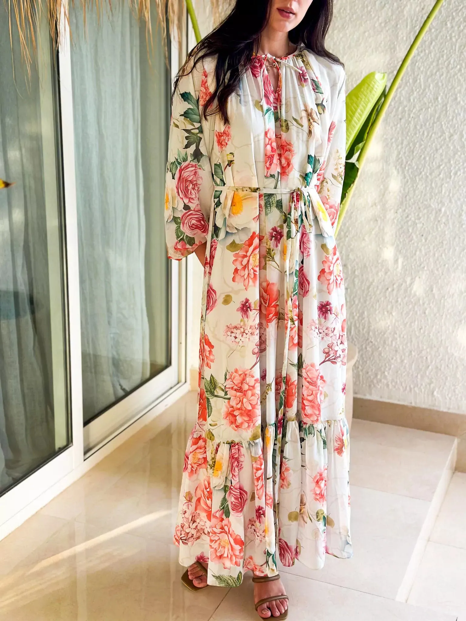Morella Long Floral Dress