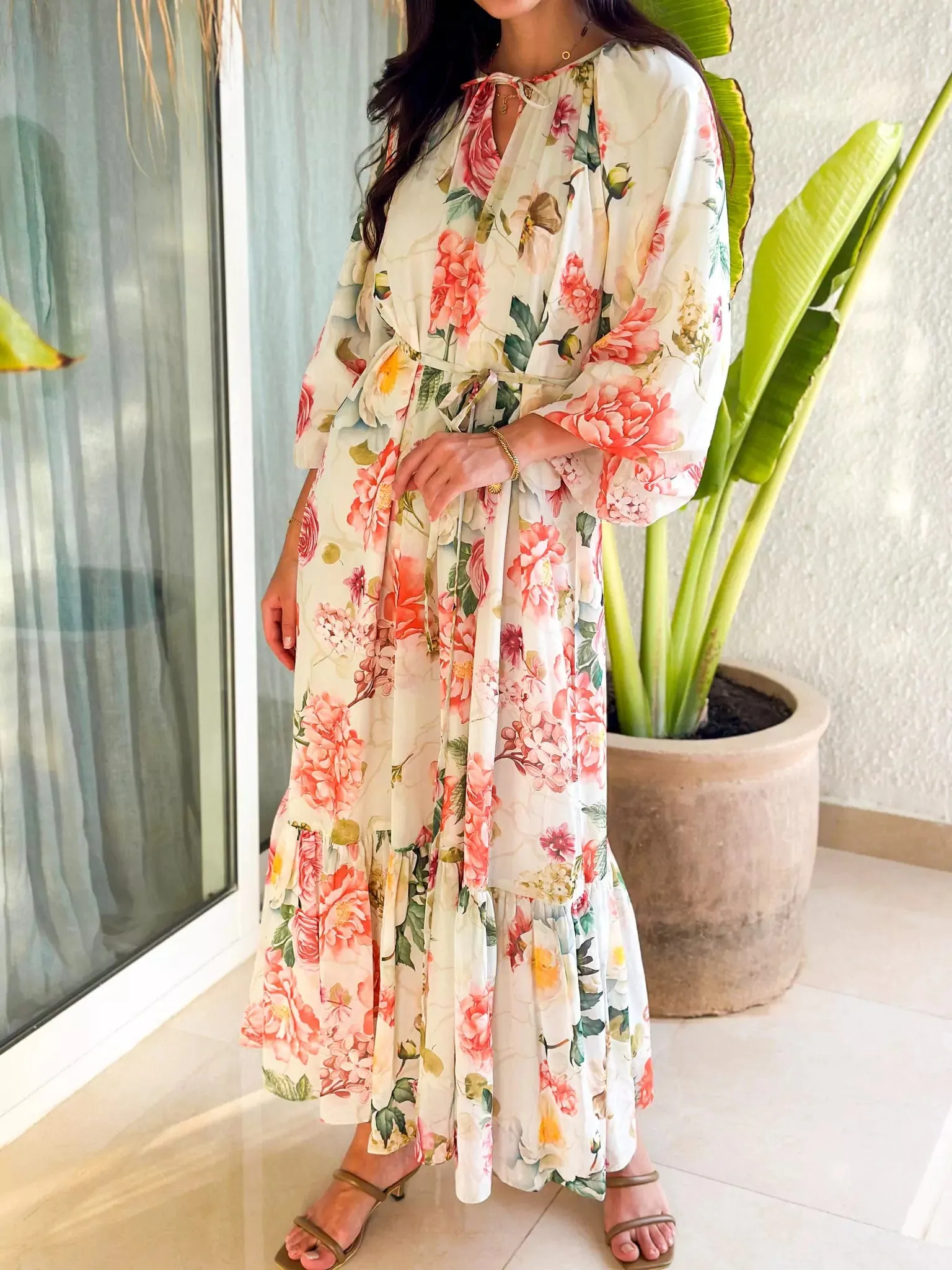 Morella Long Floral Dress