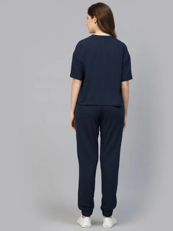 Odour Free Round Neck T-shirt With Joggers Co Ord Set For Women