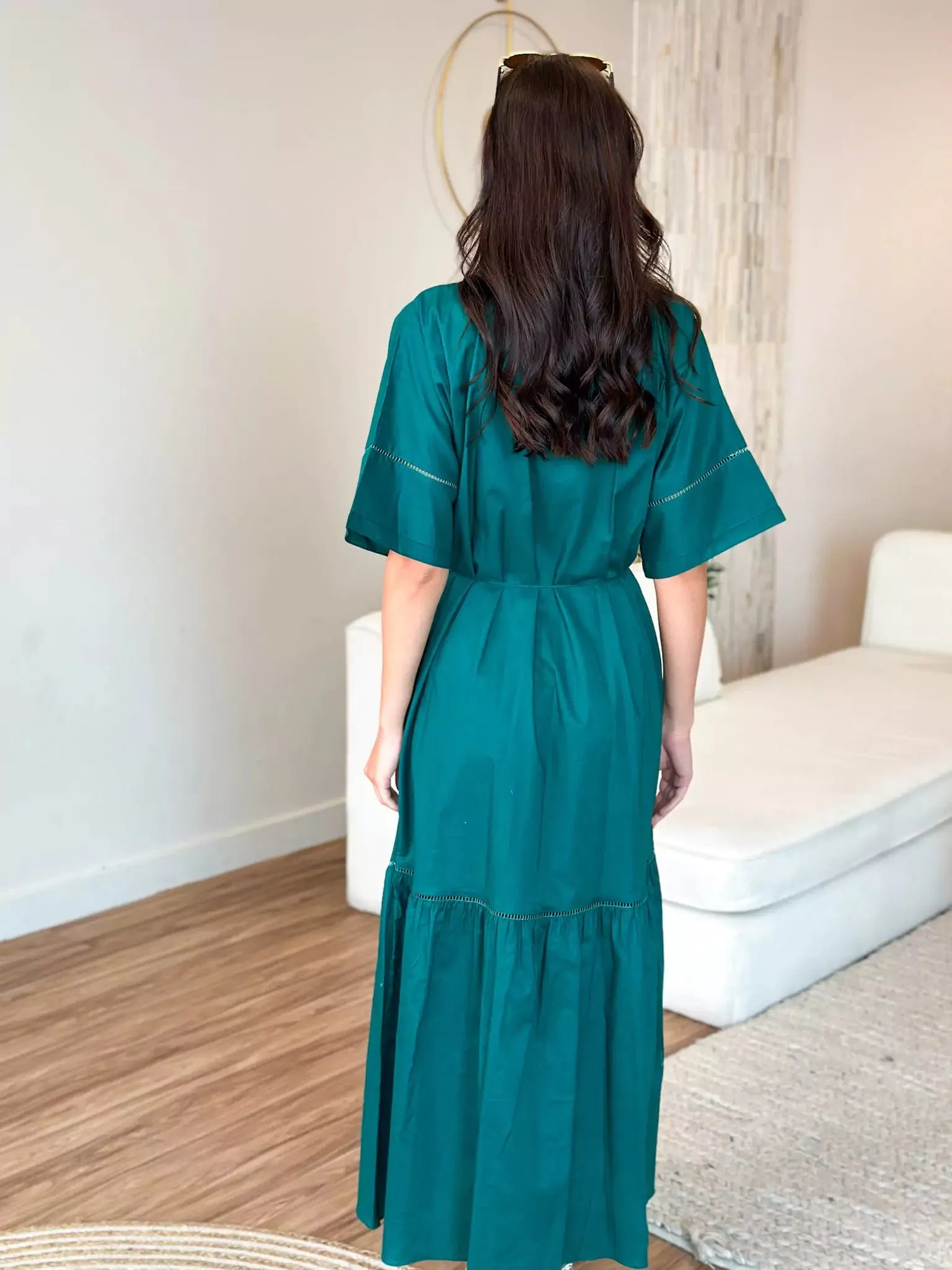 Okra Cotton Long Dress