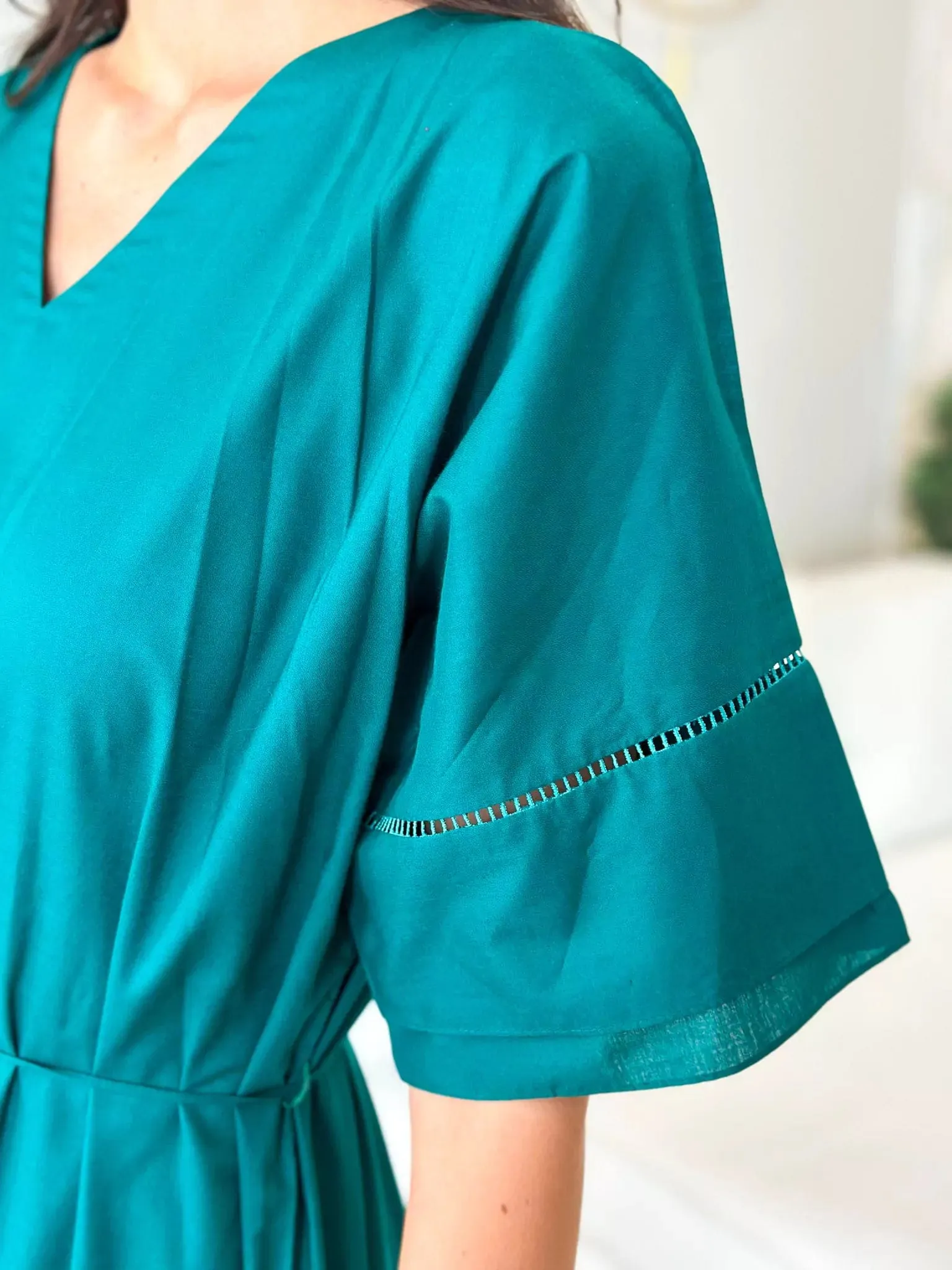 Okra Cotton Long Dress