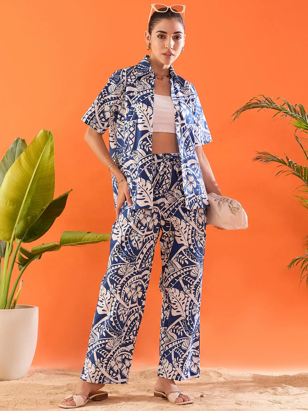 Printed Two Piece Cotton Coord Set