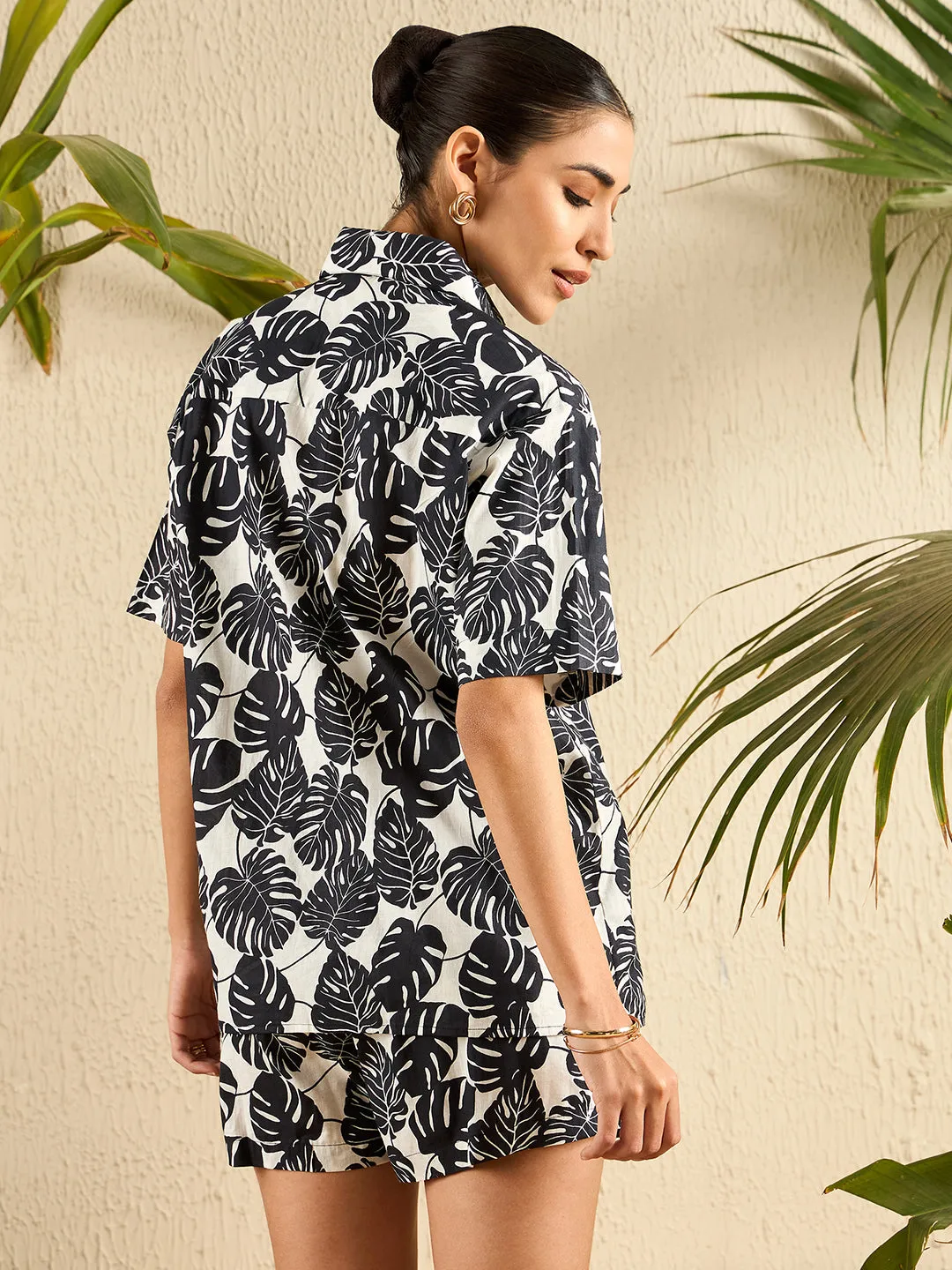Printed Two Piece Shorts and Shirt Set