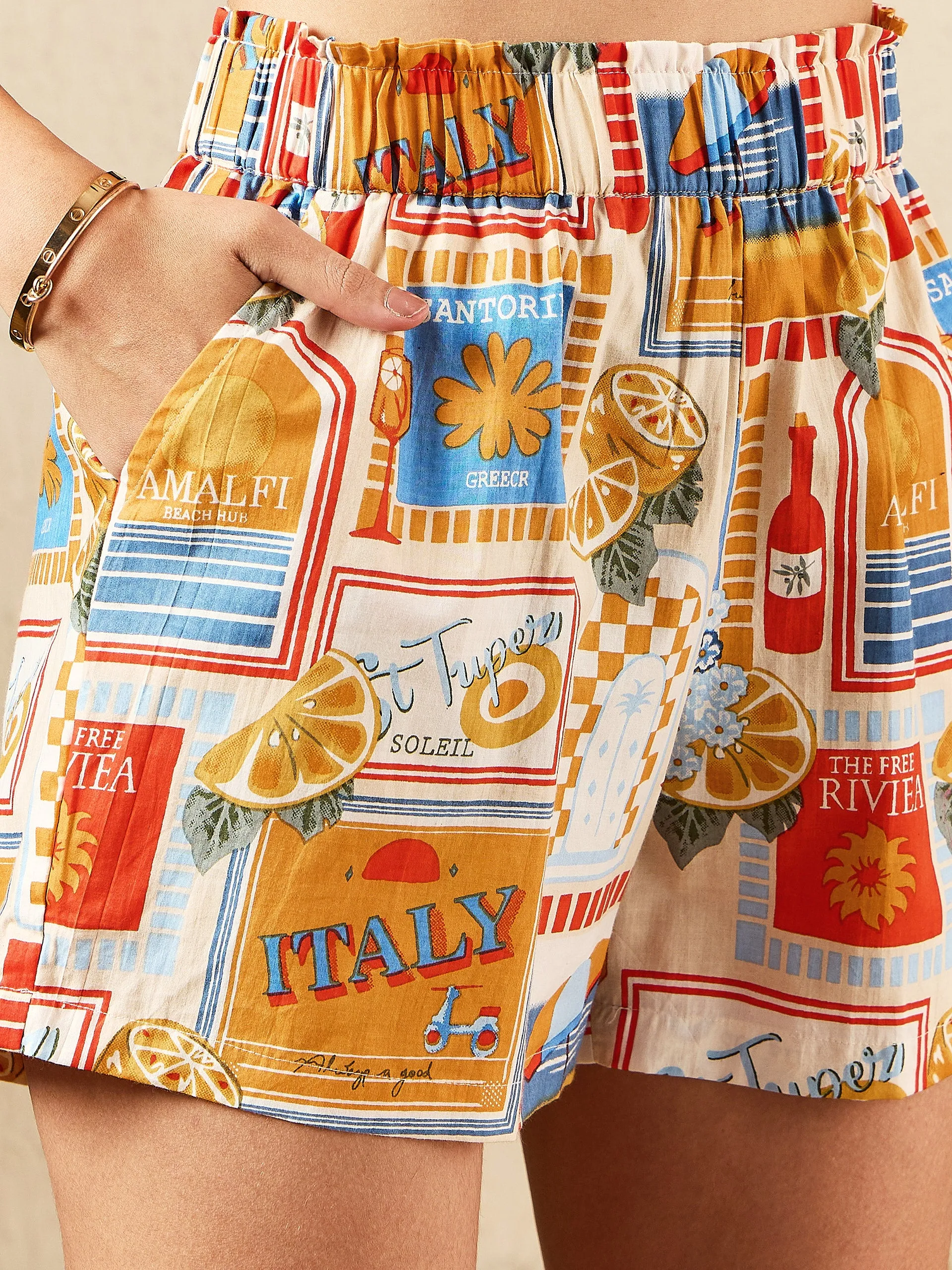 Printed Two Piece Shorts and Shirt Set