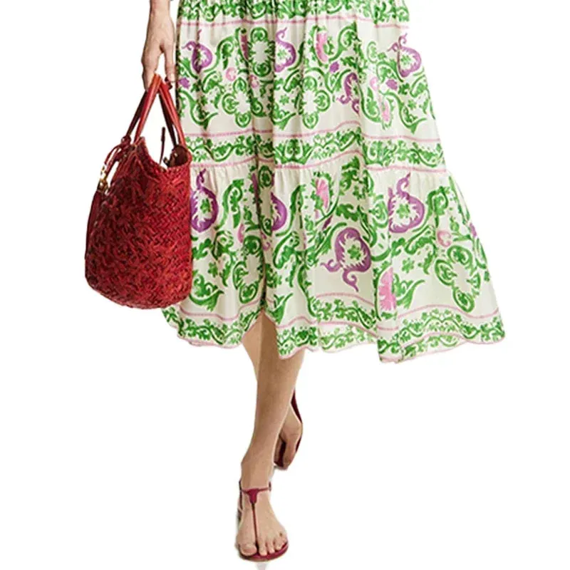 Retro Women Dresses  Party Dresses Shirt Dress Long Sleeved Single Row Buckle Layered Skirt Hem Design Casual Dresses