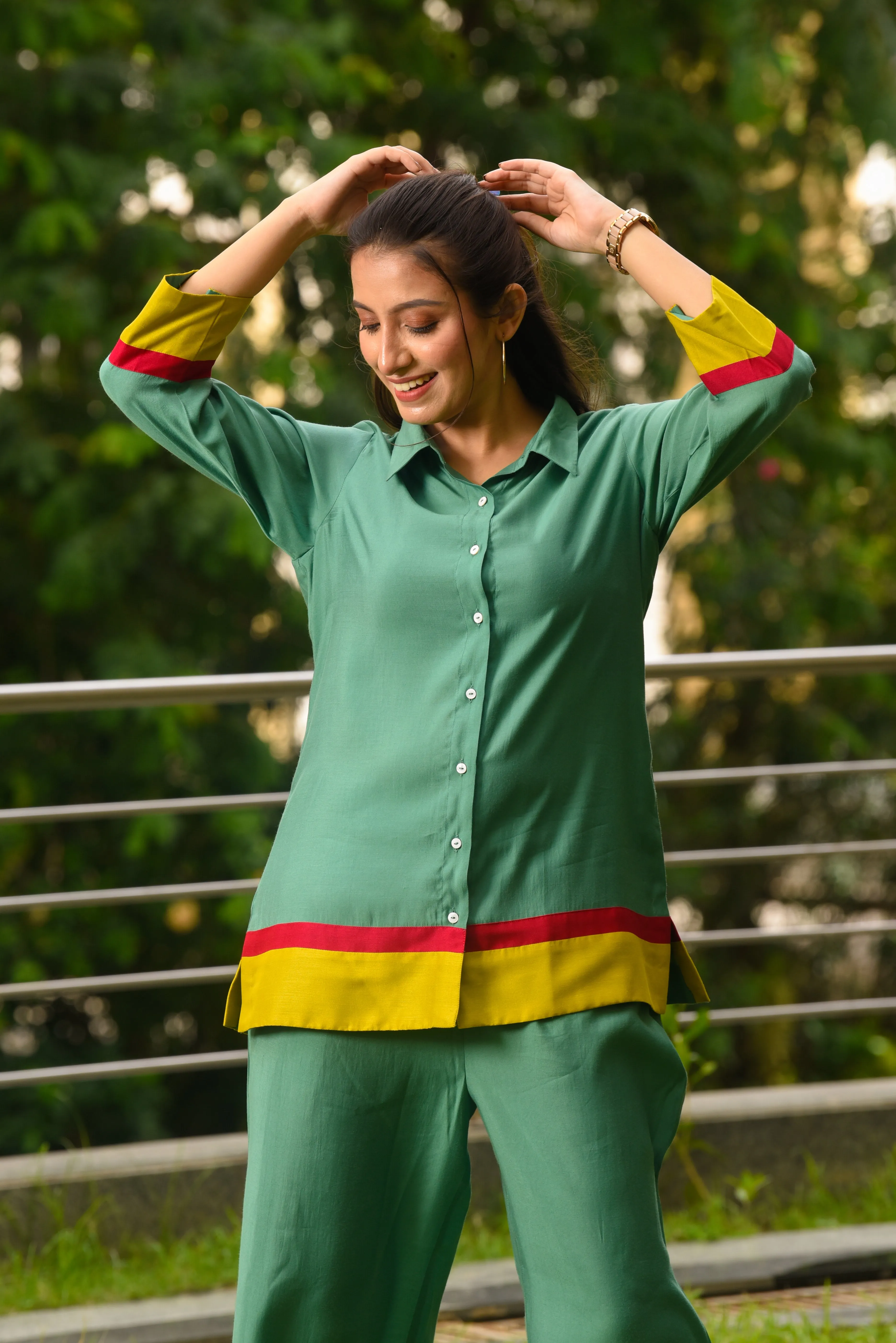 Sage Blended Silk Co-ord Set