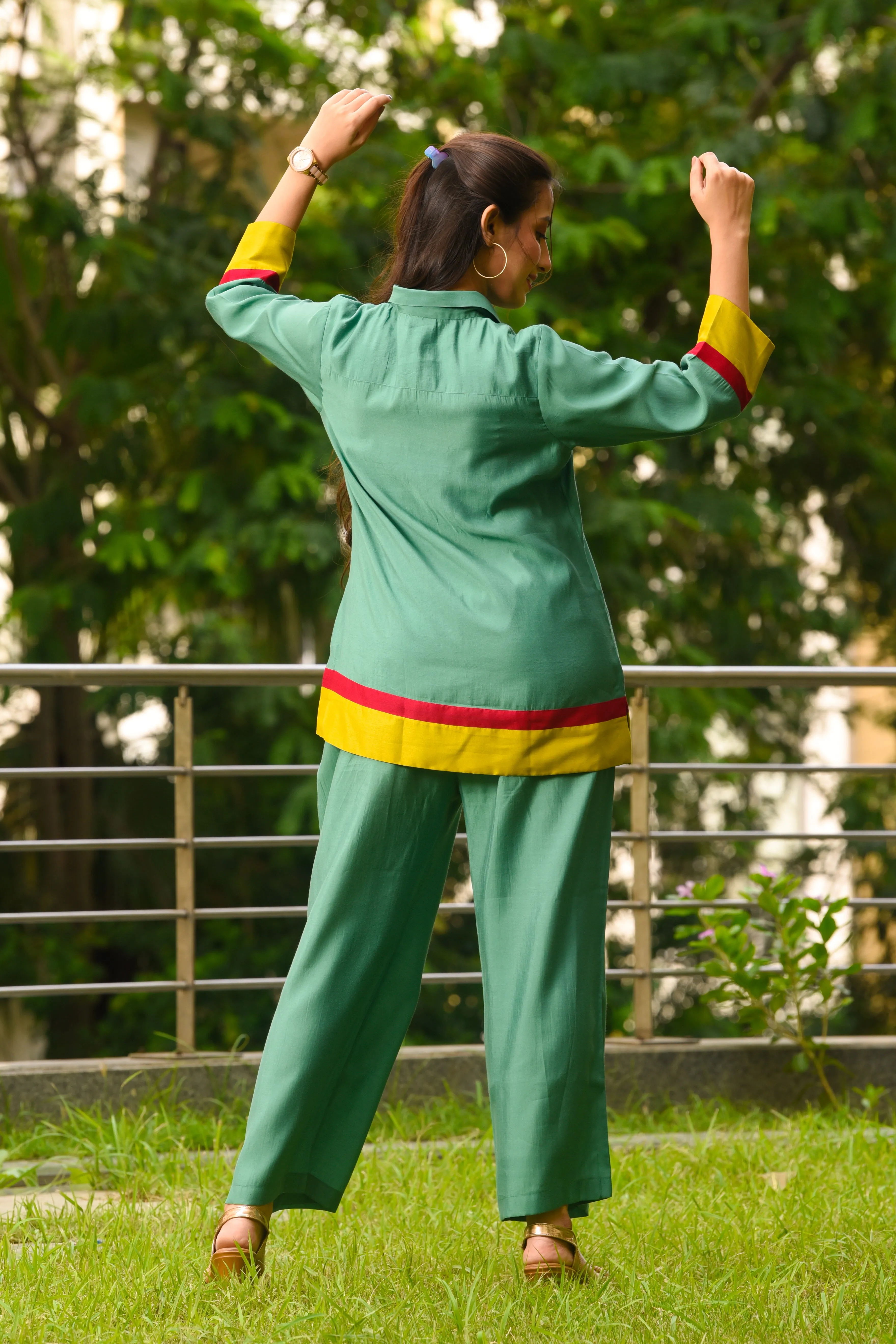 Sage Blended Silk Co-ord Set