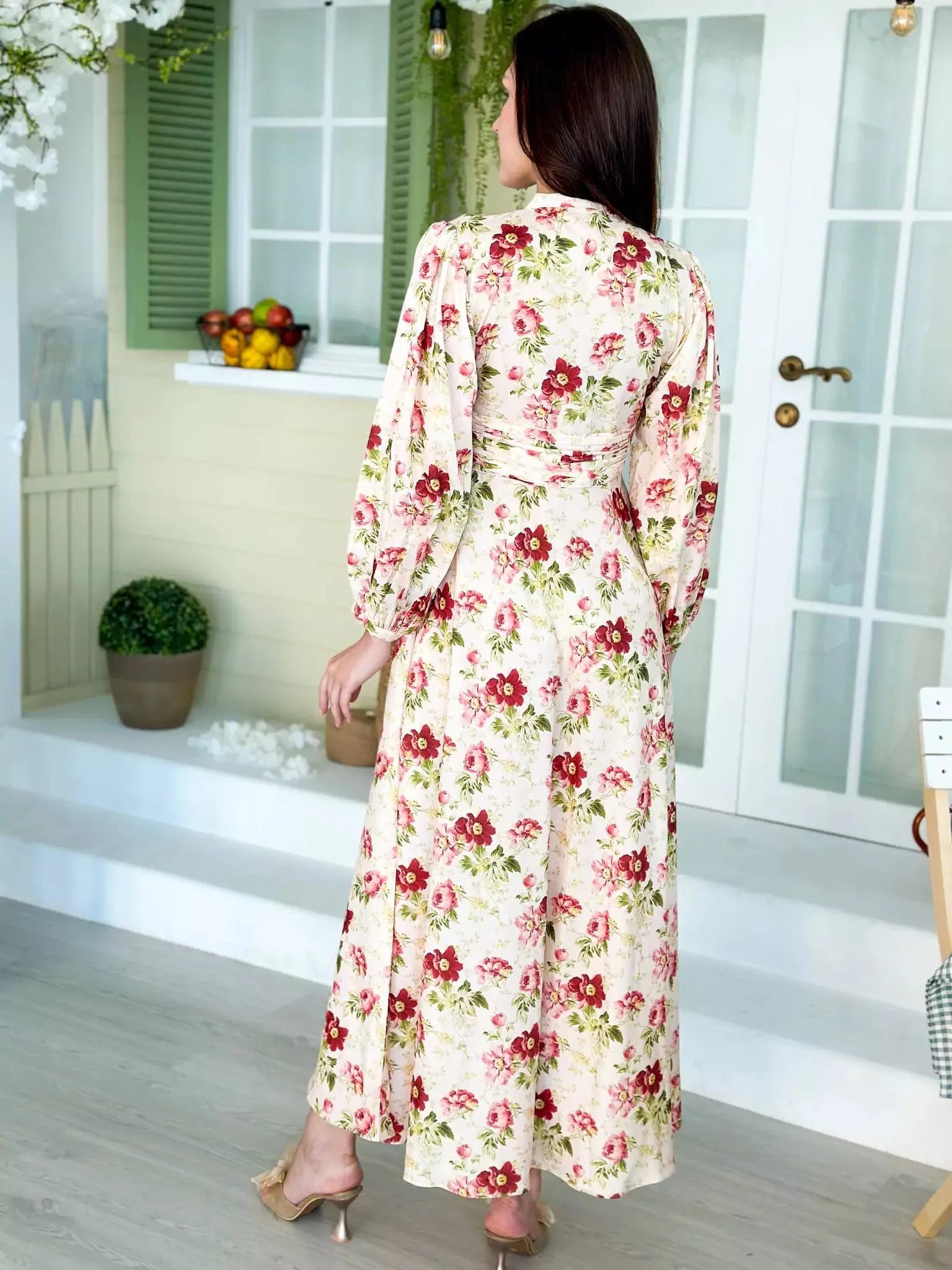 Sangria Floral Dress