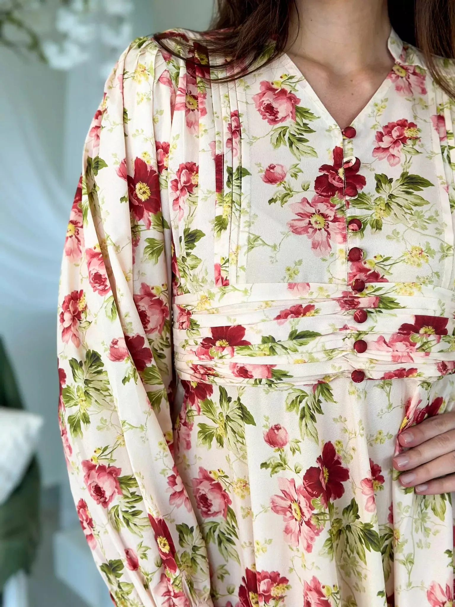 Sangria Floral Dress