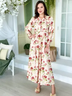 Sangria Floral Dress