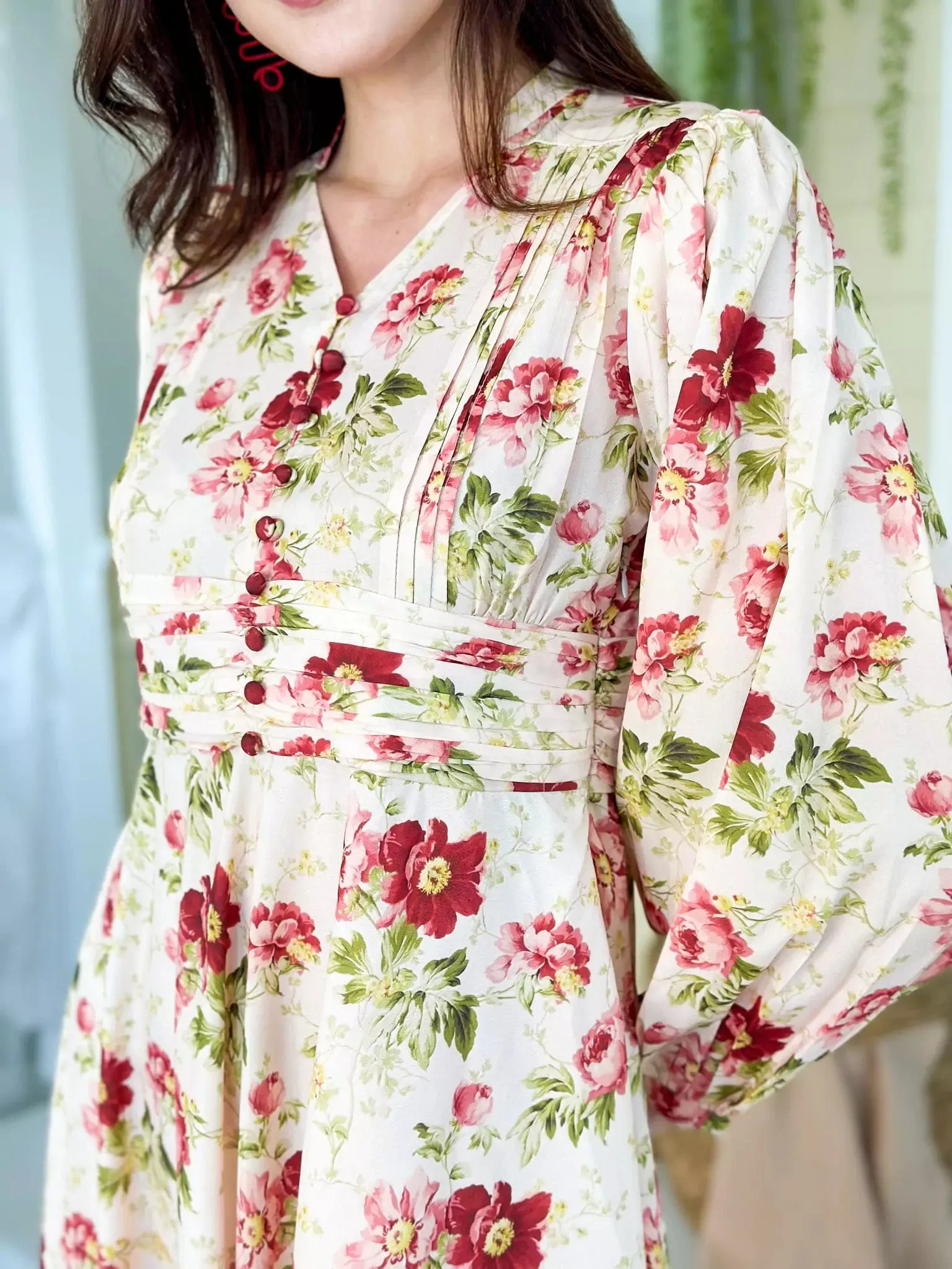 Sangria Floral Dress