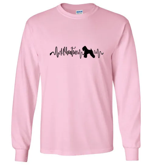 Wheaten Heartbeat Gildan Unisex Long Sleeve T-Shirt Black