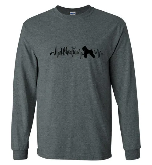 Wheaten Heartbeat Gildan Unisex Long Sleeve T-Shirt Black